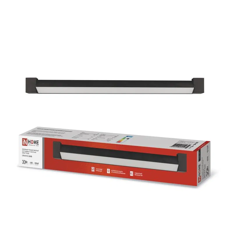 Светильник светодиодный трековый TOP-LINE LTR-01R-TL 30Вт 4000К IP40 3000лм 475мм 120град. линейный поворотн. черн. IN HOME 4690612045559