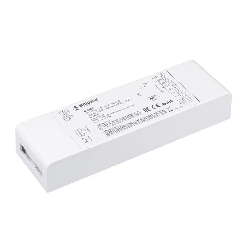 Диммер SMART-CC-205-72-SH-PD-SUF 12-48В 5х350-1200мА TUYA BLE 2.4G IP20 пластик INTELLIGENT ARLIGHT 038213