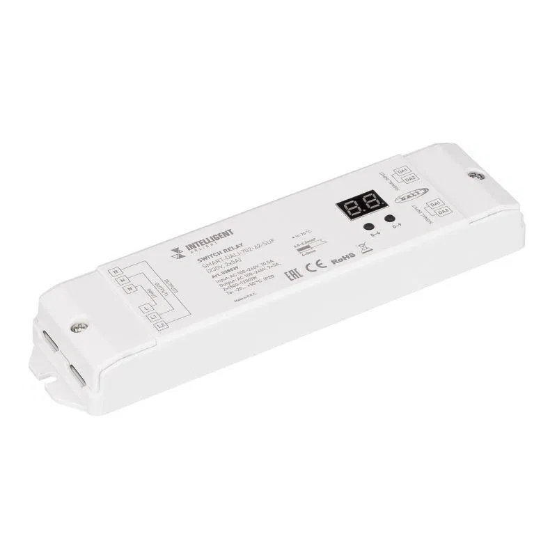 Модуль релейный SMART-DALI-702-62-SUF (230В 2х5А) IP20 пластик INTELLIGENT ARLIGHT 038539