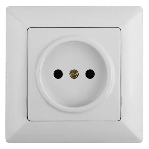 Розетка 1-м СП Solo 4-201-01 2P 16А 250В IP20 без заземл. бел. Intro Б0053641