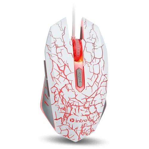 Мышь MG610 игровая проводная 1200-3600dpi бел. Intro Б0056136