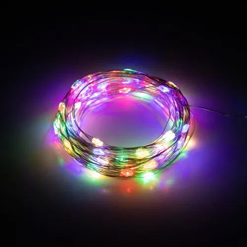 Гирлянда светодиодная "Нить" 10м 100microLED мультиколор IP20 3AA Holiday INNR-02M Intro Б0060442