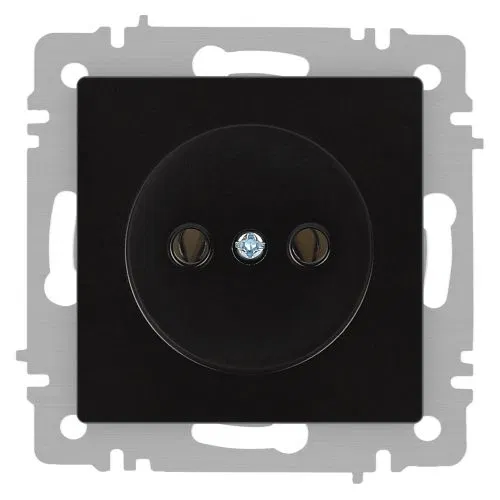 Розетка 1-м СП Accent 6-201-05 16А IP20 250В 2P антрацит Intro Б0063665