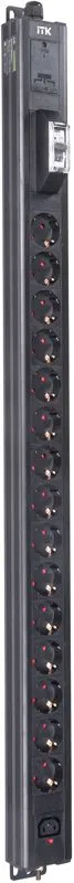 Блок распределения питания BASE PDU PV1111 22U 1ф 16А 15SCHUKO 1C13 2.6м SCHUKO ITK BS-PV12-15D-01C13-11