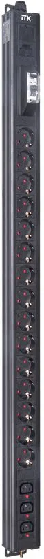 Блок распределения питания BASE PDU PV1111 24U 1ф 16А 15SCHUKO 3C13 2.6м SCHUKO ITK BS-PV12-15D-03C13-11