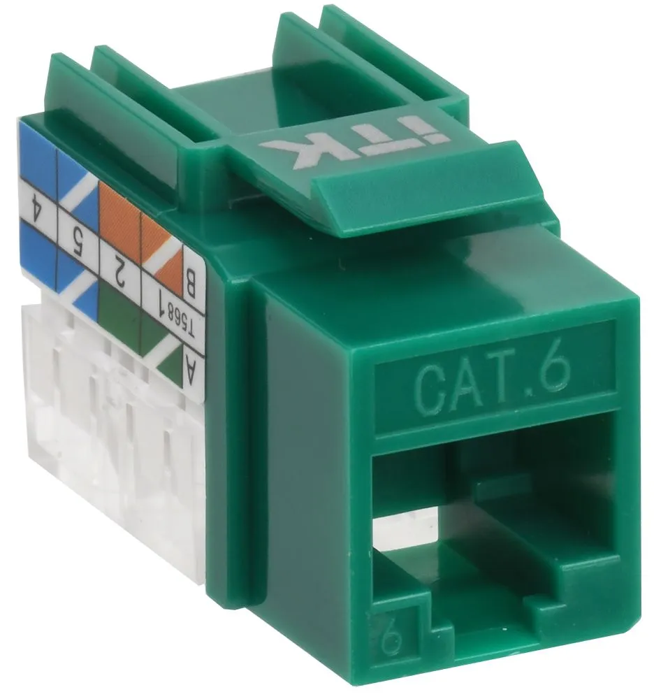ITK Модуль Keystone Jack кат.6 UTP 110 IDC 90град зелёный CS1-1C06U-11-02