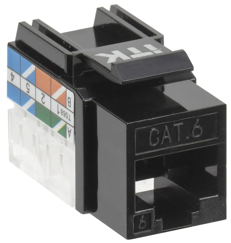 ITK Модуль Keystone Jack кат.6 UTP 110 IDC 90град чёрный CS1-1C06U-11-09