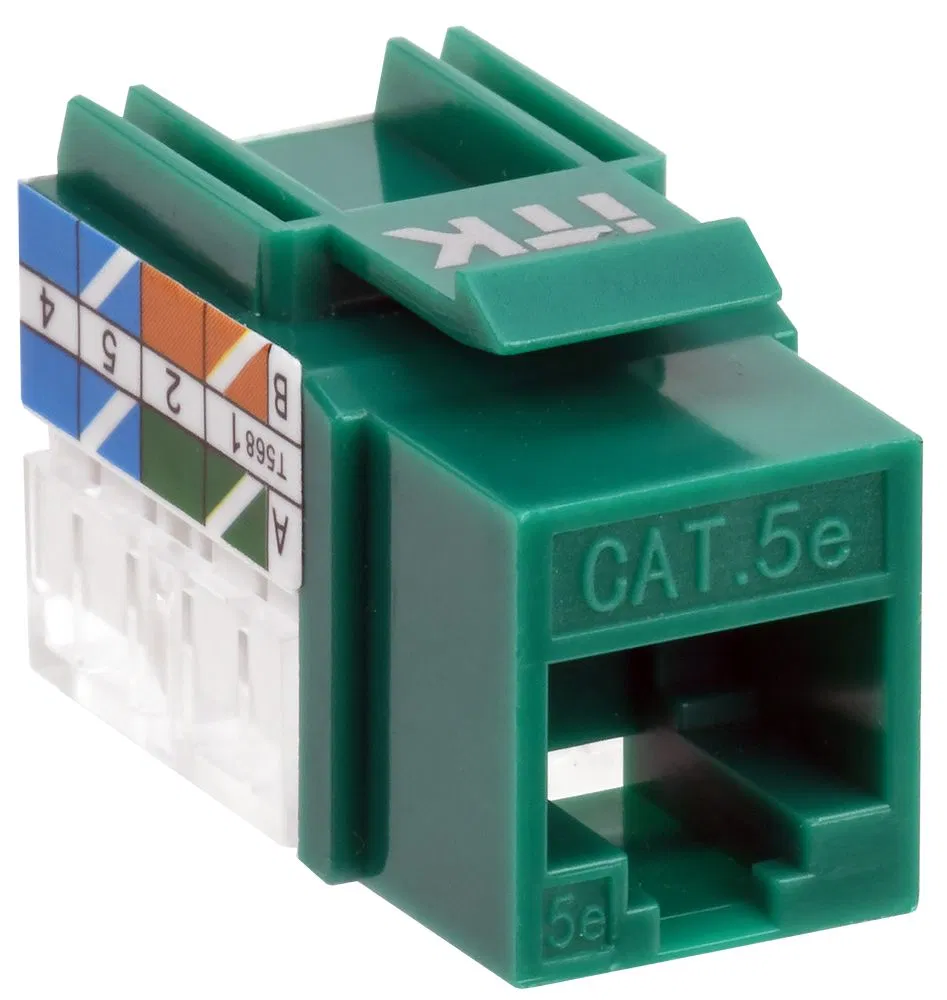 ITK Модуль Keystone Jack кат.5E UTP 110 IDC 90град зелёный CS1-1C5EU-11-02