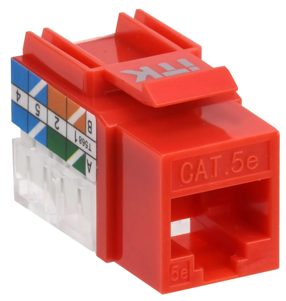 ITK Модуль Keystone Jack кат.5E UTP 110 IDC 90град красный CS1-1C5EU-11-04