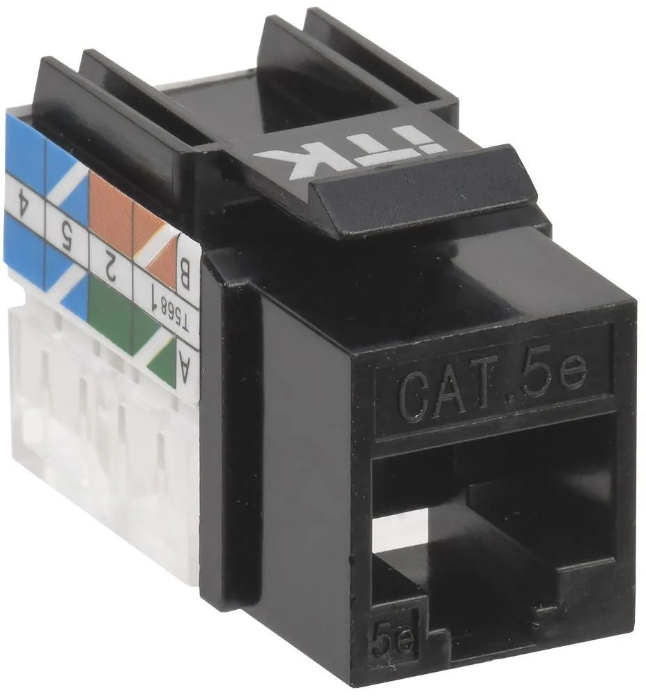ITK Модуль Keystone Jack кат.5E UTP 110 IDC 90град чёрный CS1-1C5EU-11-09