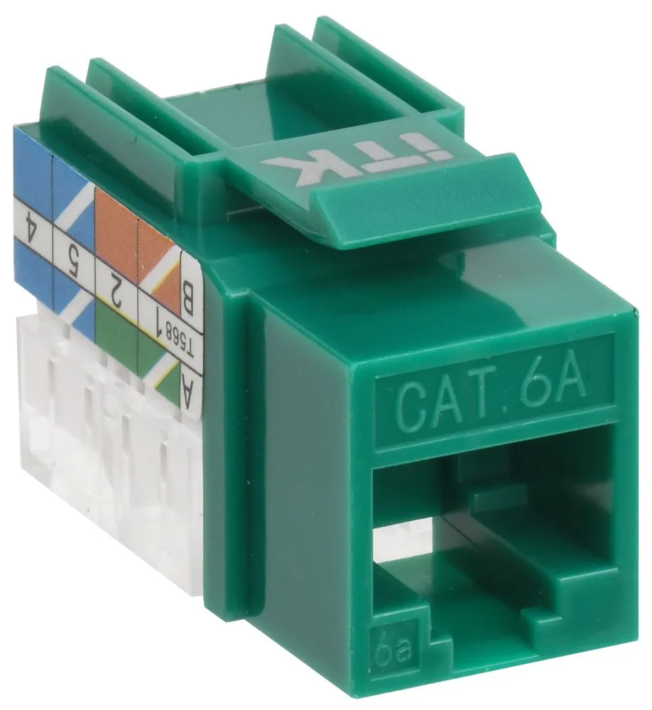 ITK Модуль Keystone Jack кат.6A UTP 110 IDC 90град зелёный CS1-1C6AU-11-02