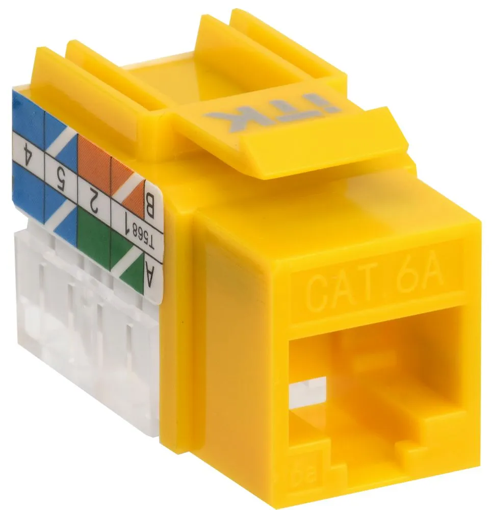 ITK Модуль Keystone Jack кат.6A UTP 110 IDC 90град жёлтый CS1-1C6AU-11-05