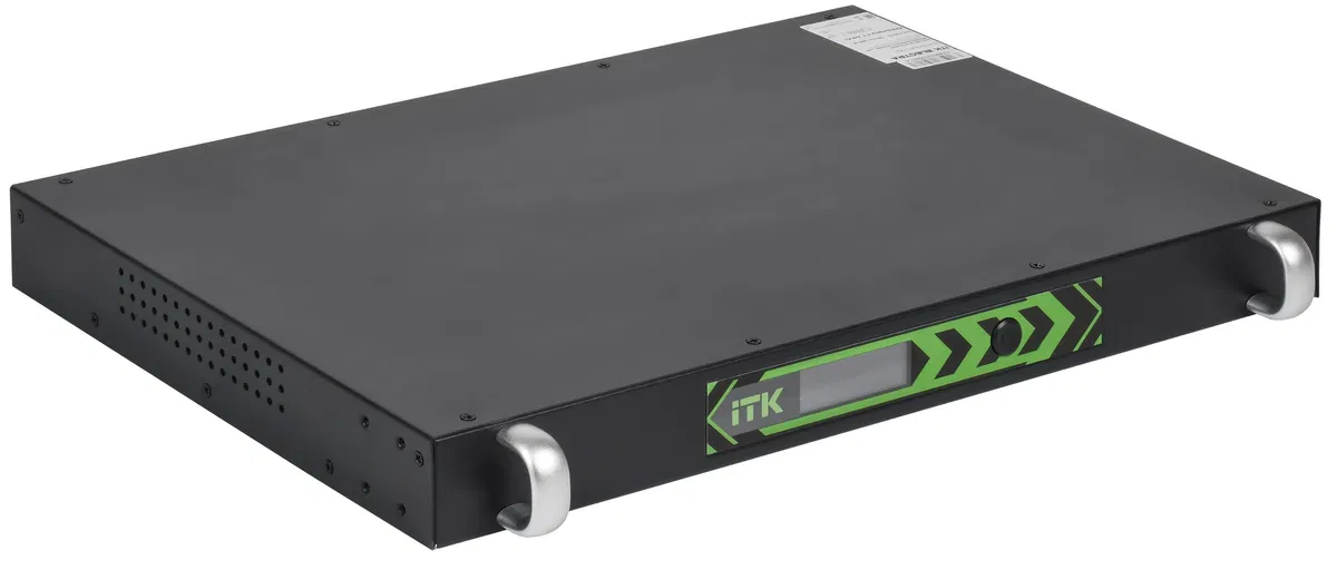 ITK ELECTRA LR ИБП 1U Линейно-интерактивный 750ВА/450Вт LCD АКБ 2х8AH 4хC13 USB RS232 ELR-750VA-1-002