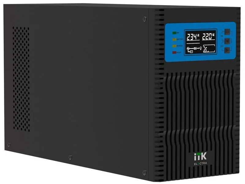 Источник бесперебойного питания ELECTRA OT 10кВ.А/10кВт LCD 192-240В DC с АКБ 20х7А.ч ITK EOT-0010KVA-1-020