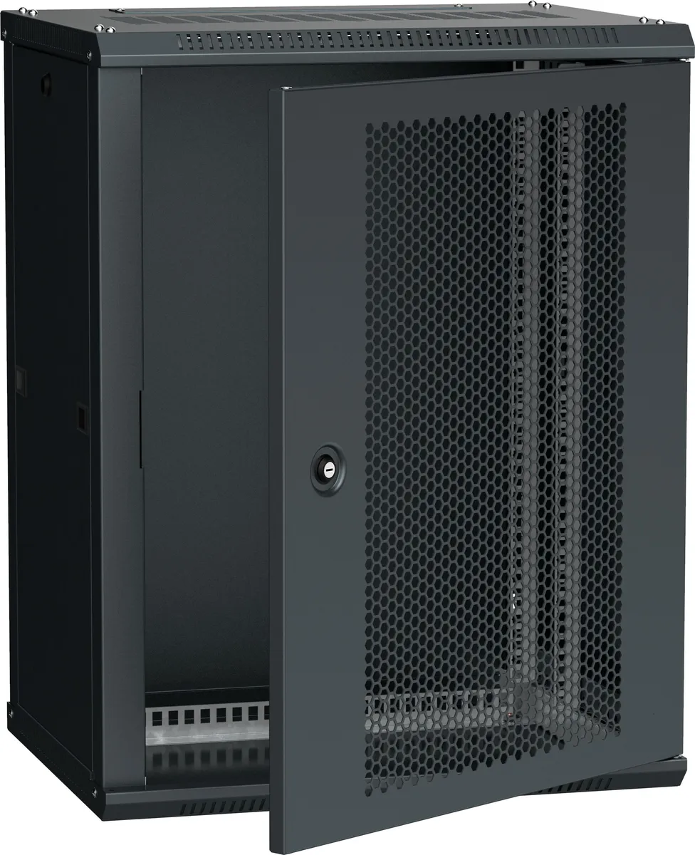 ITK LINEA W Шкаф 20U 600х650мм укомплектованный дверь перфорированная черный RAL9005 IND-LW05-20U67-PF-SBZ