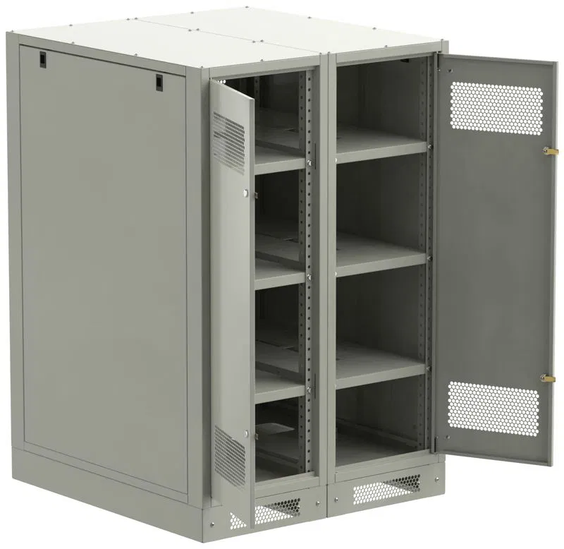 Шкаф LINEA B (пустой) 1350х900мм дверь двустворч. метал. сер. ITK LB35-13H99-2M