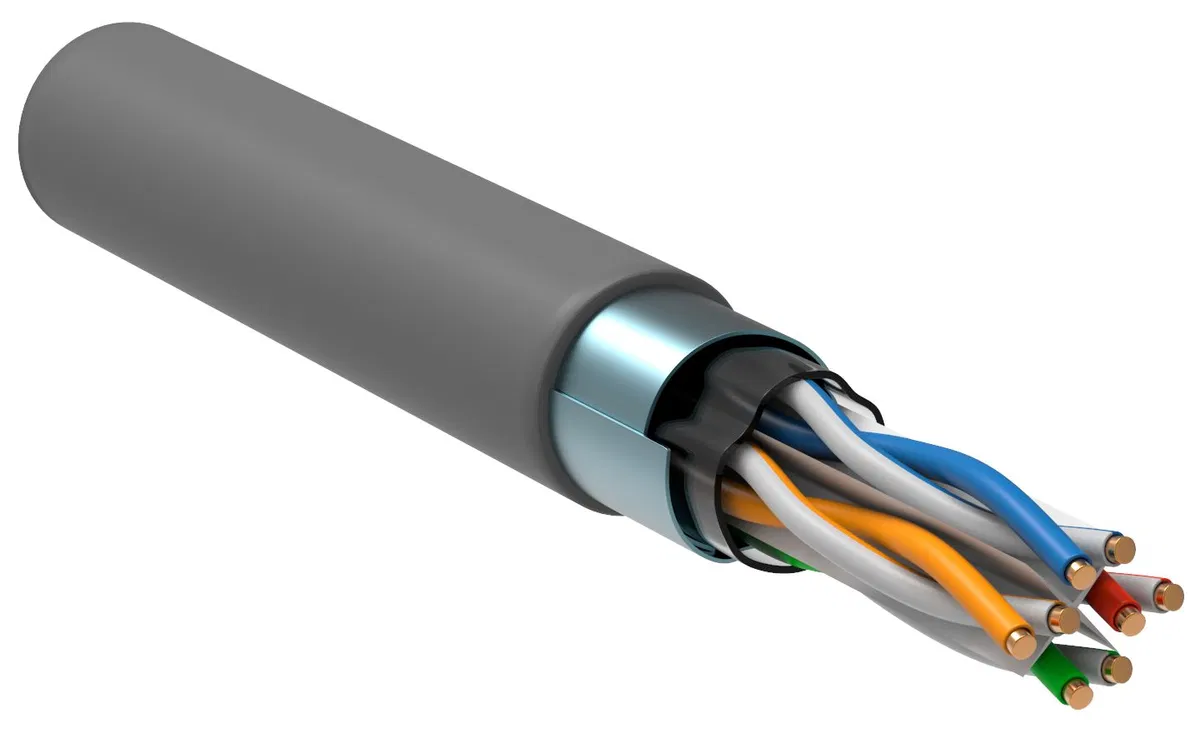 ITK Витая пара F/UTP кат.6 4х2х23AWG solid PVC серый (305м) LC1-C604-311