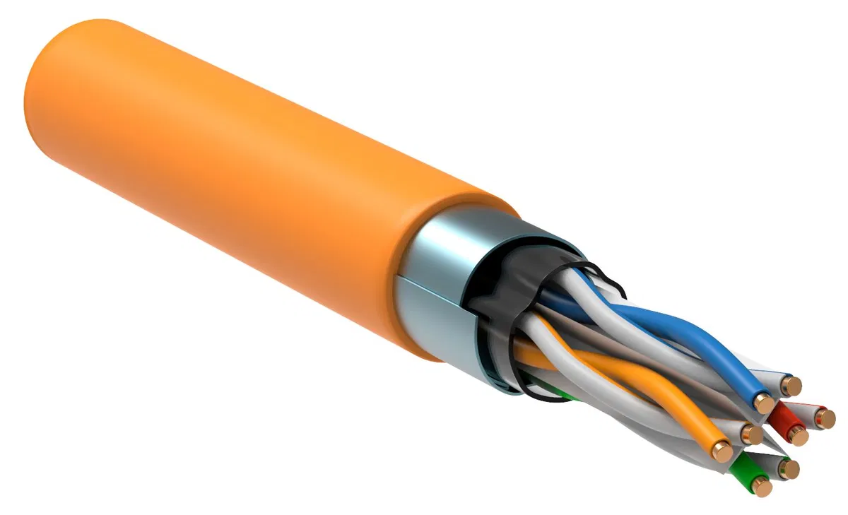 ITK Витая пара F/UTP кат.6 4х2х23AWG solid LSZH нг(А)-HF оранжевый (305м) LC1-C604-327