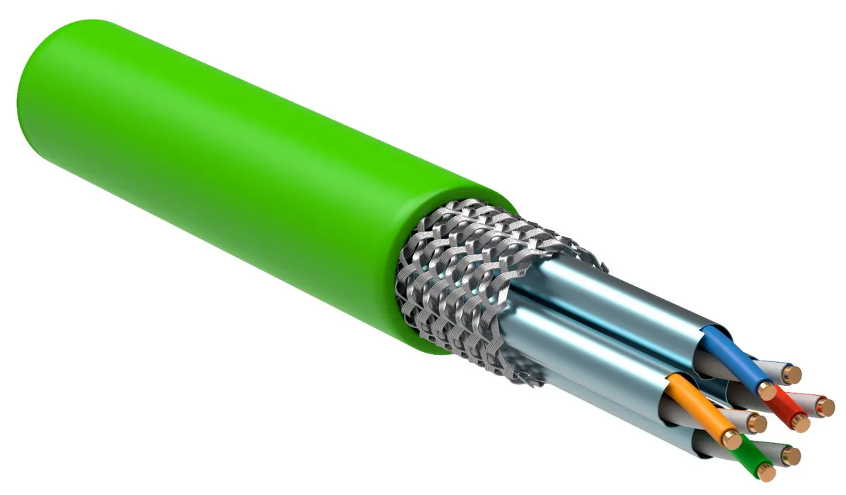 ITK Витая пара S/FTP кат.7 4х2х23AWG solid LSLTx нг(А)-LSLTx зеленый (305м) LC1-C704-622
