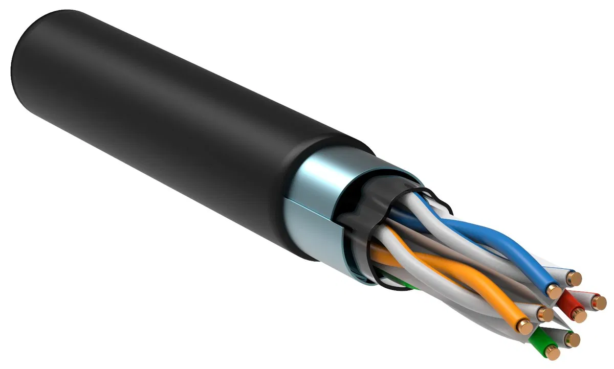 ITK Витая пара F/UTP кат.6 4х2х23AWG solid LSZH нг(А)-HF черный (305м) LC3-C604-329