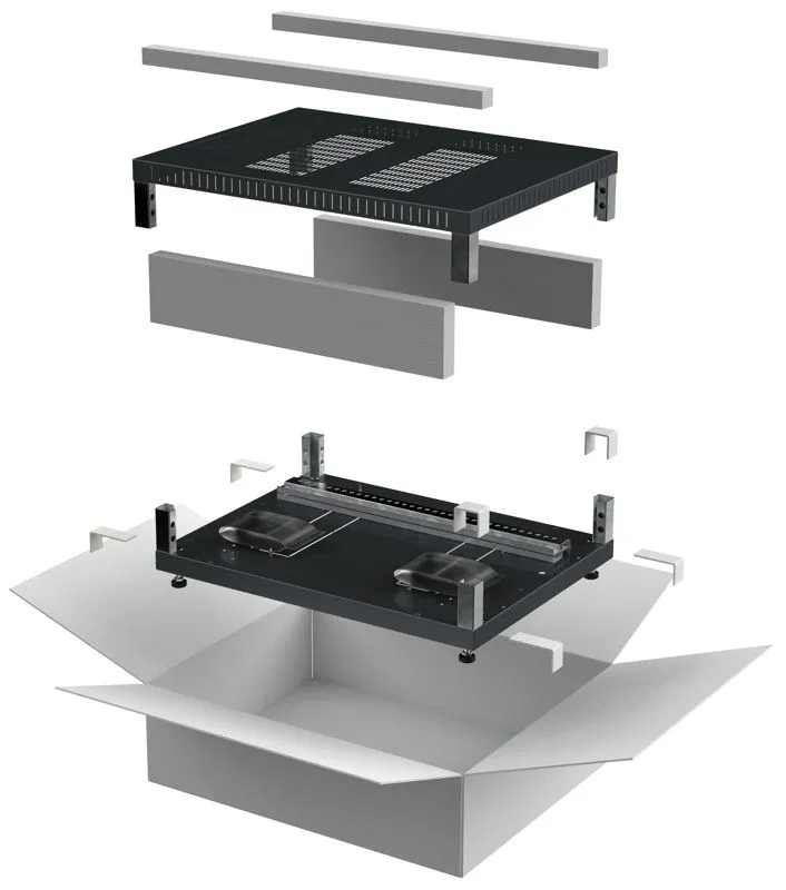 Комплект основание и крыша 600х600мм для шкафа 18-47U черн. LINEA E ITK LE05-XXX66-X