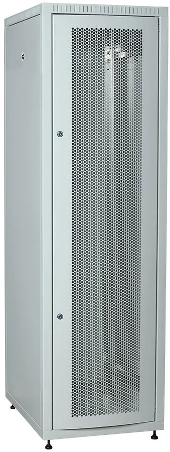 ITK LINEA E Шкаф напольный сетевой 19" 42U 600х800мм перфорированная передняя дверь задняя металлическая серый LE35-42U68-PM