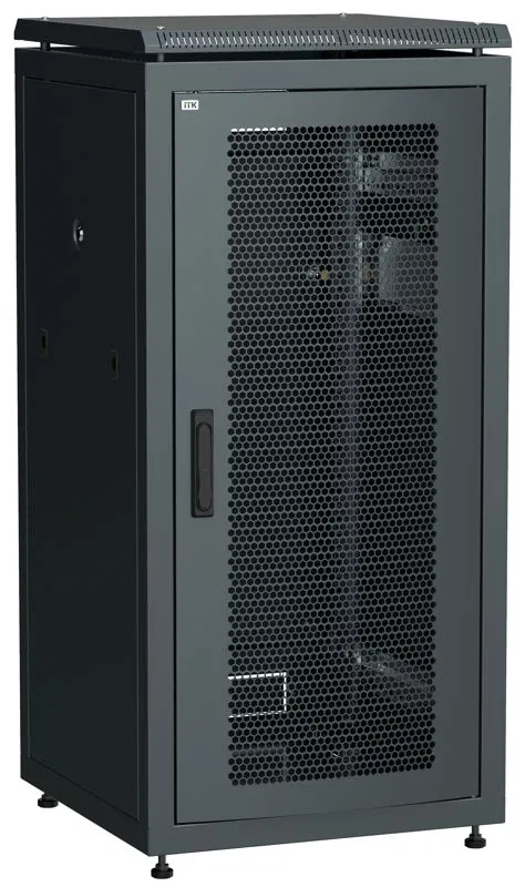 Шкаф сетевой LINEA N 19дюйм 18U 600х800мм перфорир. передн. дверь черн. ITK LN05-18U68-P