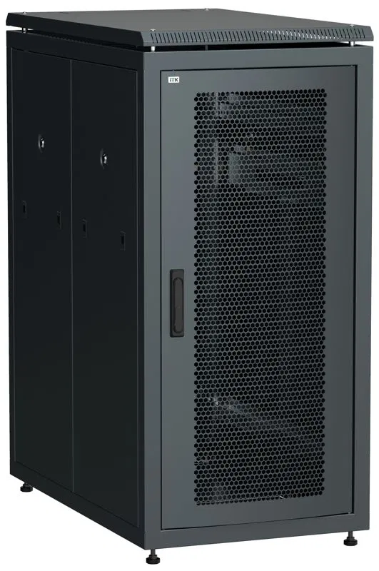Шкаф сетевой LINEA N 19дюйм 24U 600х1000мм перфорир. передн. дверь черн. ITK LN05-24U61-P