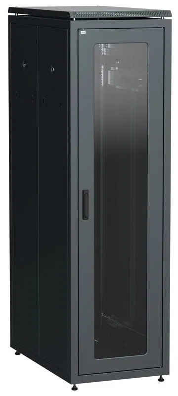 Шкаф сетевой LINEA N 38U 800х1000мм стекл. передняя дверь задняя металлическая чер. ITK LN05-38U81-GM