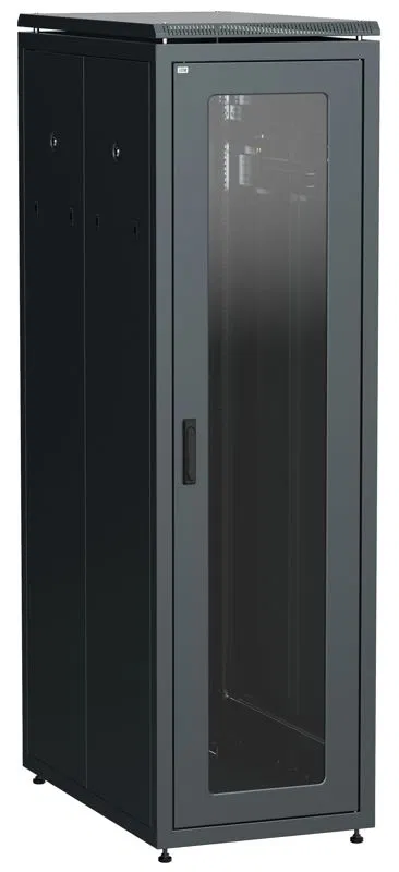 Шкаф сетевой LINEA N 19дюйм 42U 600х1000мм стеклян. передн. дверь задн. перфорир. черн. ITK LN05-42U61-GP