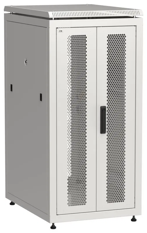 Шкаф сетевой LINEA N 19дюйм 24U 600х800мм передн. перфорир. распашная двустворчат. задн. перфорир. сер. ITK LN35-24U68-2PP