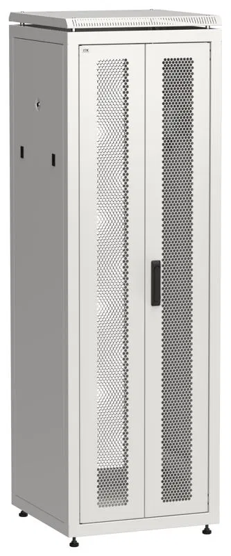 Шкаф сетевой LINEA N 19дюйм 38U 600х600мм передн. перфорир. распашная двустворчат. задн. перфорир. сер. ITK LN35-38U66-2PP