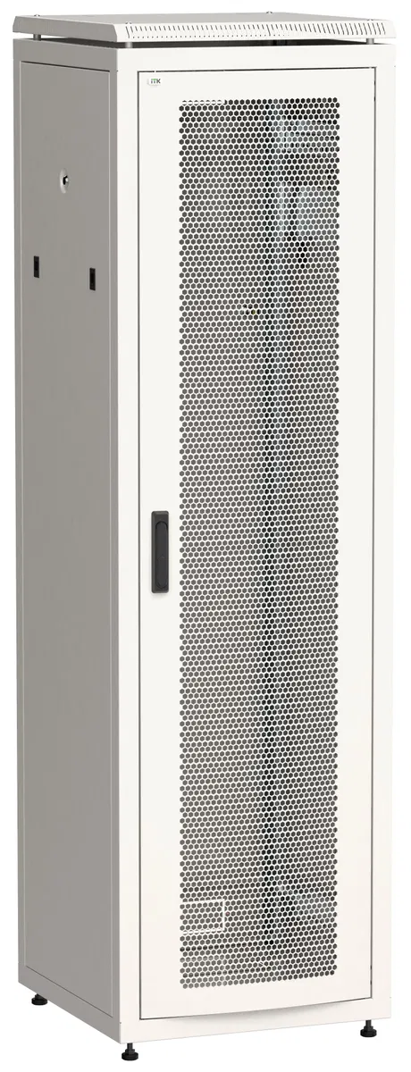 ITK LINEA N Шкаф сетевой 19" 42U 600х800мм перфорированная передняя дверь серый LN35-42U68-P