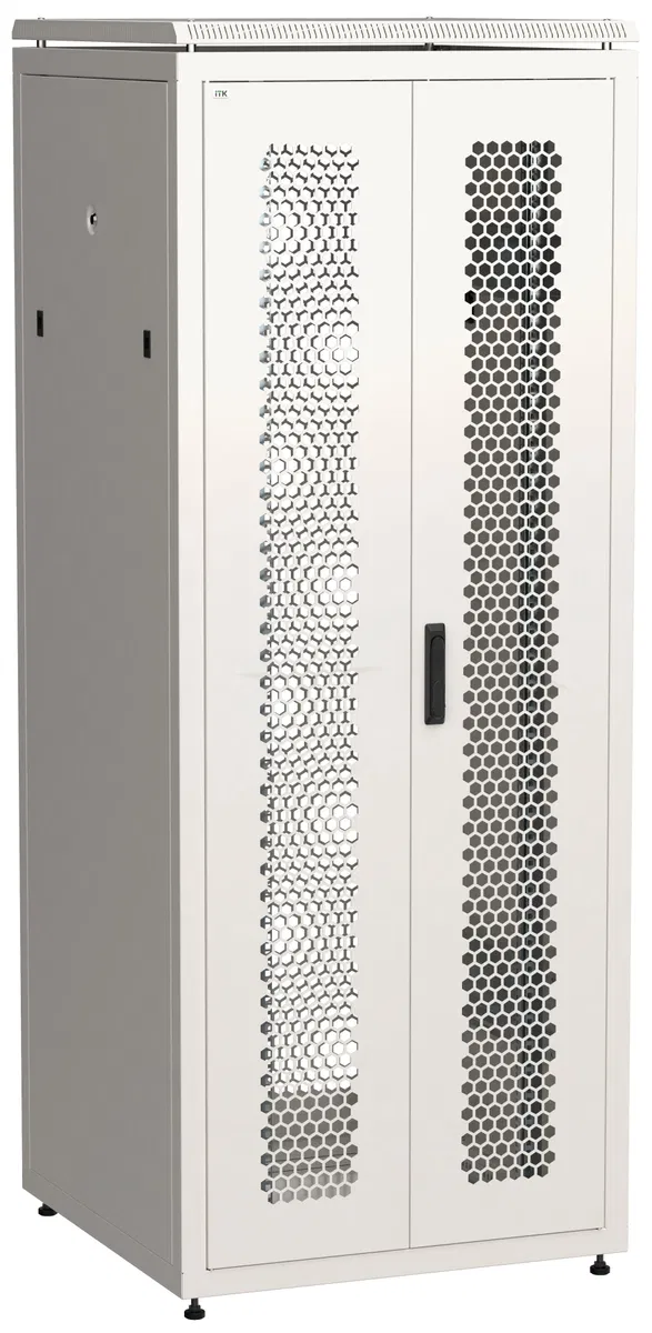 ITK LINEA N Шкаф сетевой 19" 42U 800х800мм двери передняя перфорированная задняя двустворчатая перфорированная серый LN35-42U88-2PP