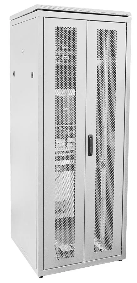 ITK LINEA N Шкаф сетевой 19" 47U 800х800мм двери передняя перфорированная задняя двустворчатая перфорированная серый LN35-47U88-2PP