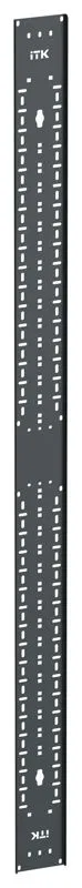 Органайзер кабельный вертикальный 48U черн. LINEA S ITK LS-CO05-48U-V