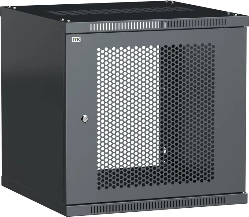 Шкаф LINEA WE 12U 600х600мм дверь перфорир. черн. ITK LWE5-12U66-PF