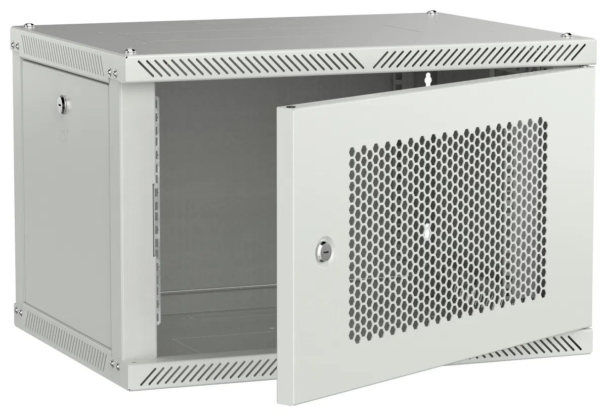 ITK LINEA W Шкаф настенный 6U 600х450мм дверь перфорированная серый 2.0 LWR3-06U64-PF-2