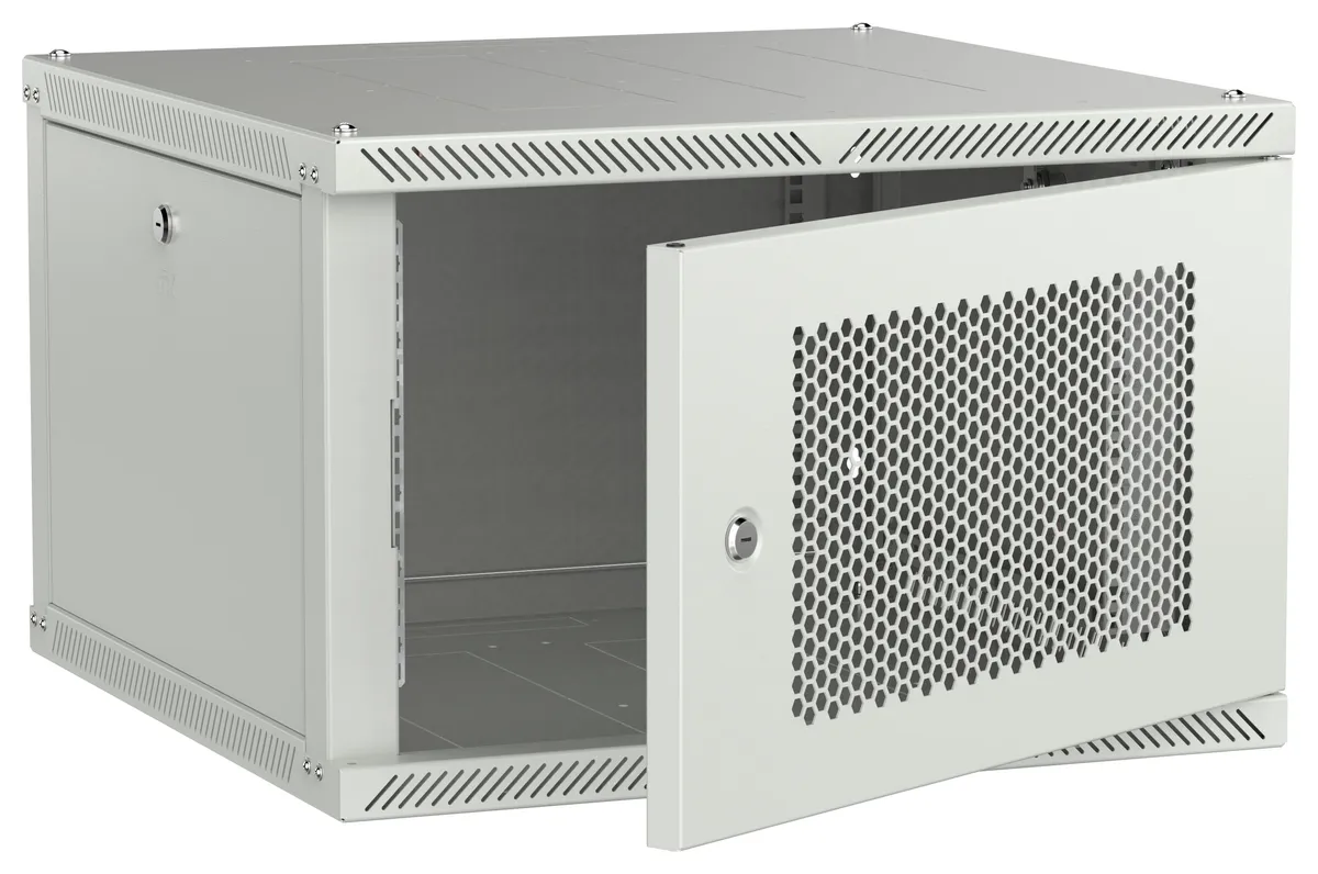 ITK LINEA W Шкаф настенный 6U 600х600мм дверь перфорированная серый 2.0