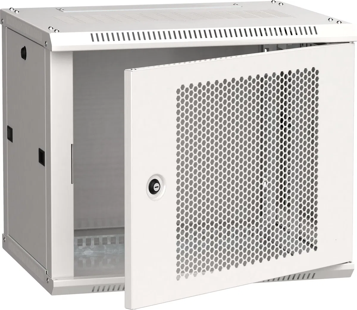 ITK Шкаф LINEA W 9U 600х450мм дверь перфорированная серый RAL7035 LWR3-09U64-PF