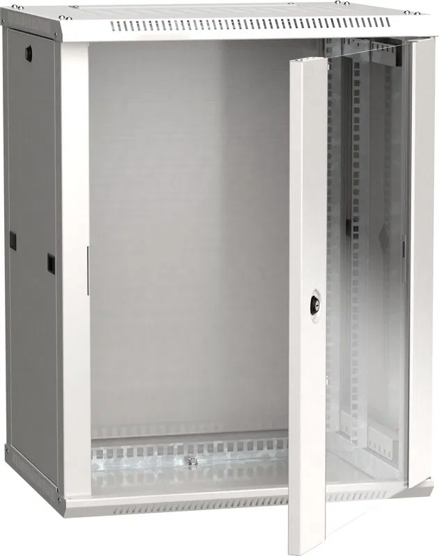 Шкаф 19дюйм LINEA W 12U 600х450мм настен. стекл. дверь RAL7035 ITK LWR3-12U64-GF