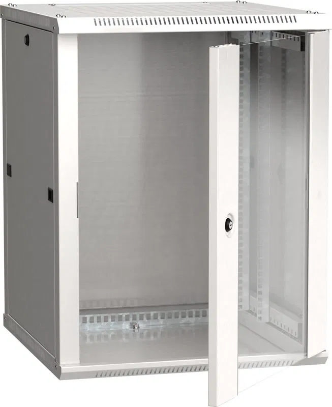 Шкаф 19дюйм LINEA W 15U 600х600мм стекл. дверь RAL7035 ITK LWR3-15U66-GF