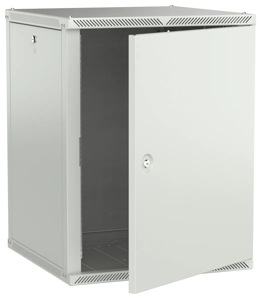 ITK LINEA W Шкаф настенный 15U 600х600мм дверь металл серый 2.0 LWR3-15U66-MF-2