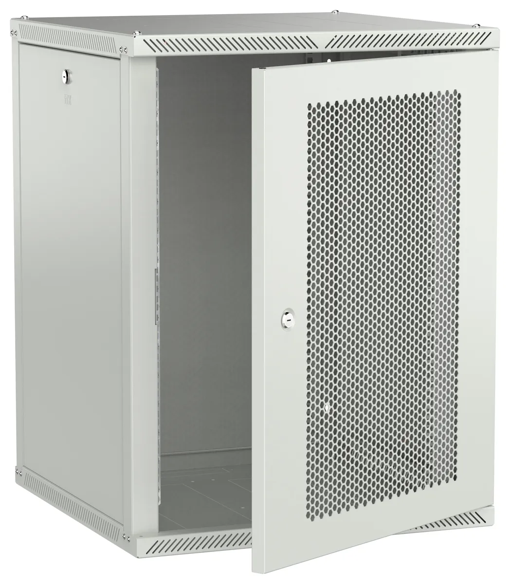 ITK LINEA W Шкаф настенный 15U 600х600мм дверь перфорированная серый 2.0