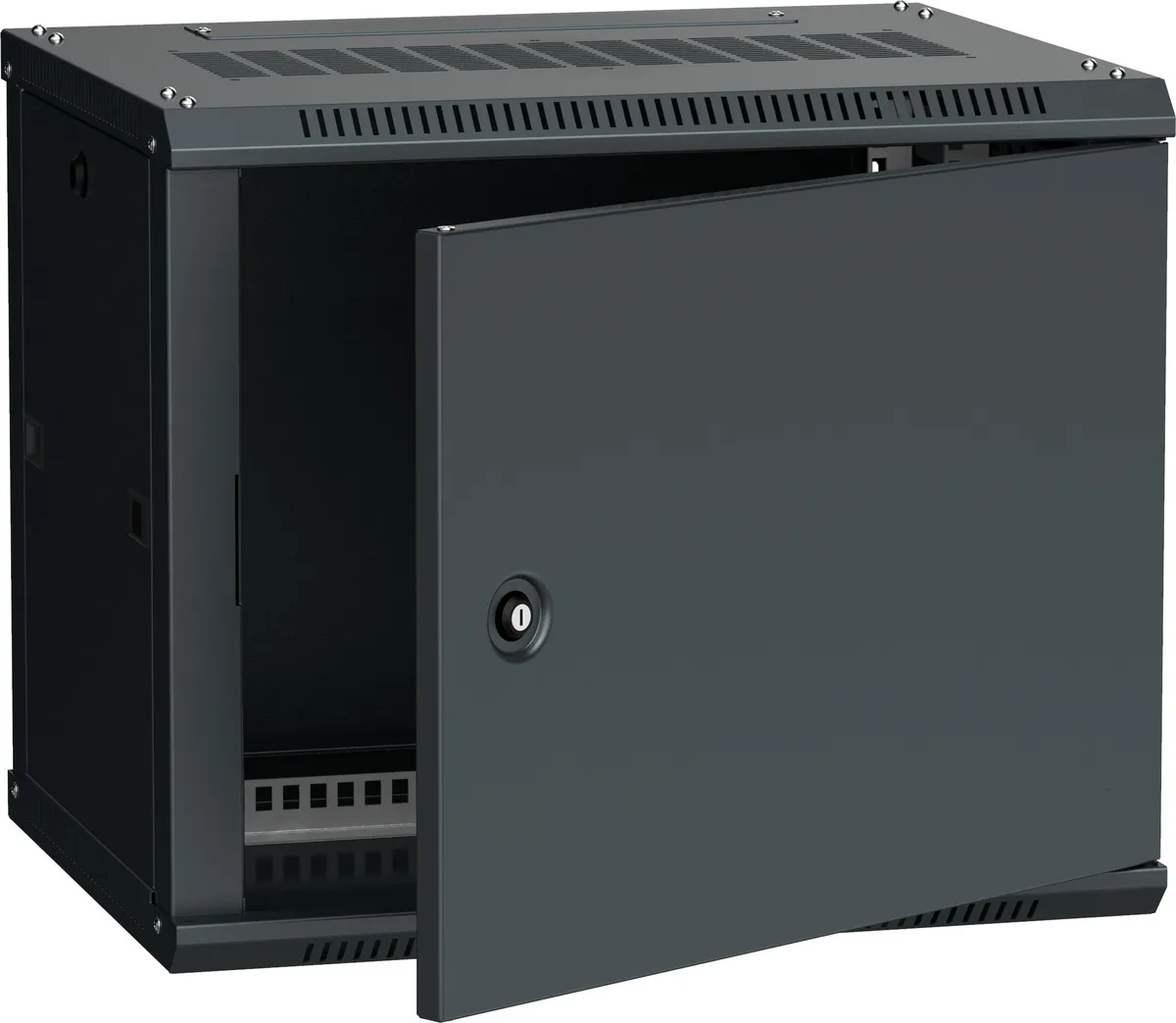 ITK Шкаф LINEA W 6U 600х450мм дверь металл черный RAL9005 LWR5-06U64-MF