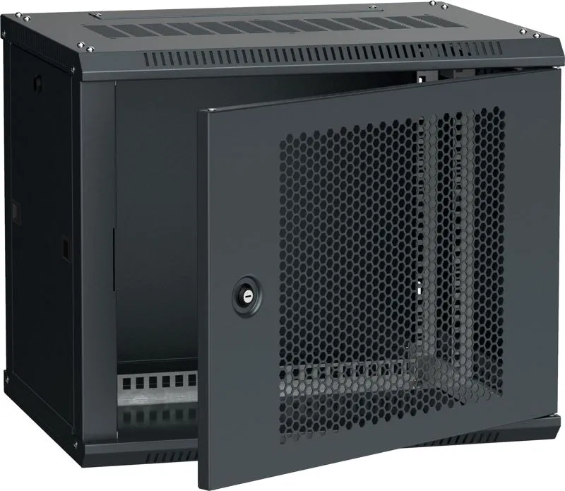 Шкаф LINEA W 9U 600х450мм перфорир. дверь RAL9005 ITK LWR5-09U64-PF