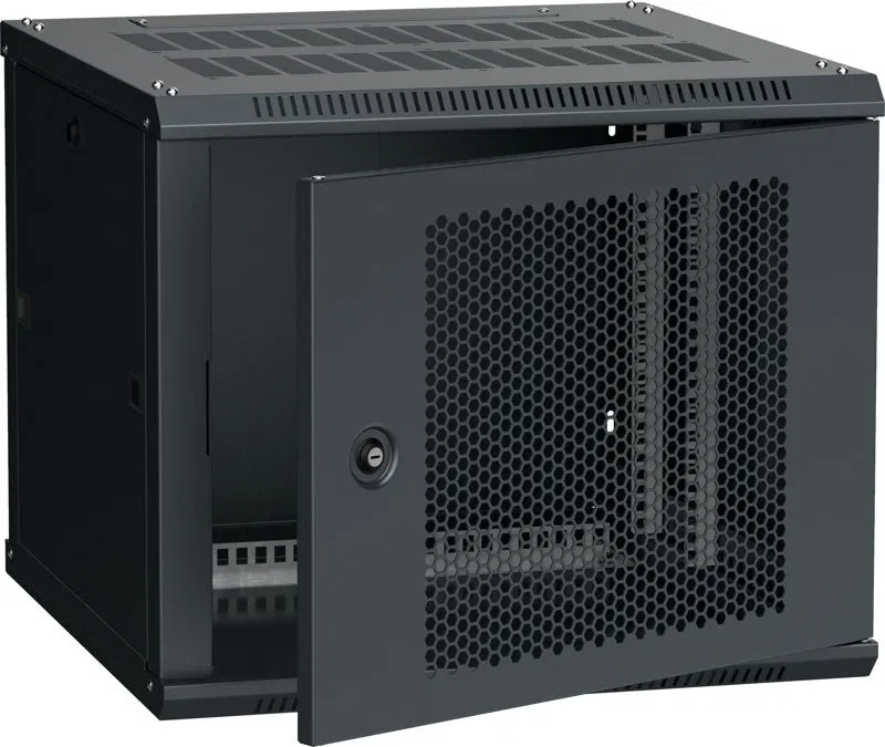 Шкаф LINEA W 9U 600х600мм перфорир. дверь RAL9005 ITK LWR5-09U66-PF