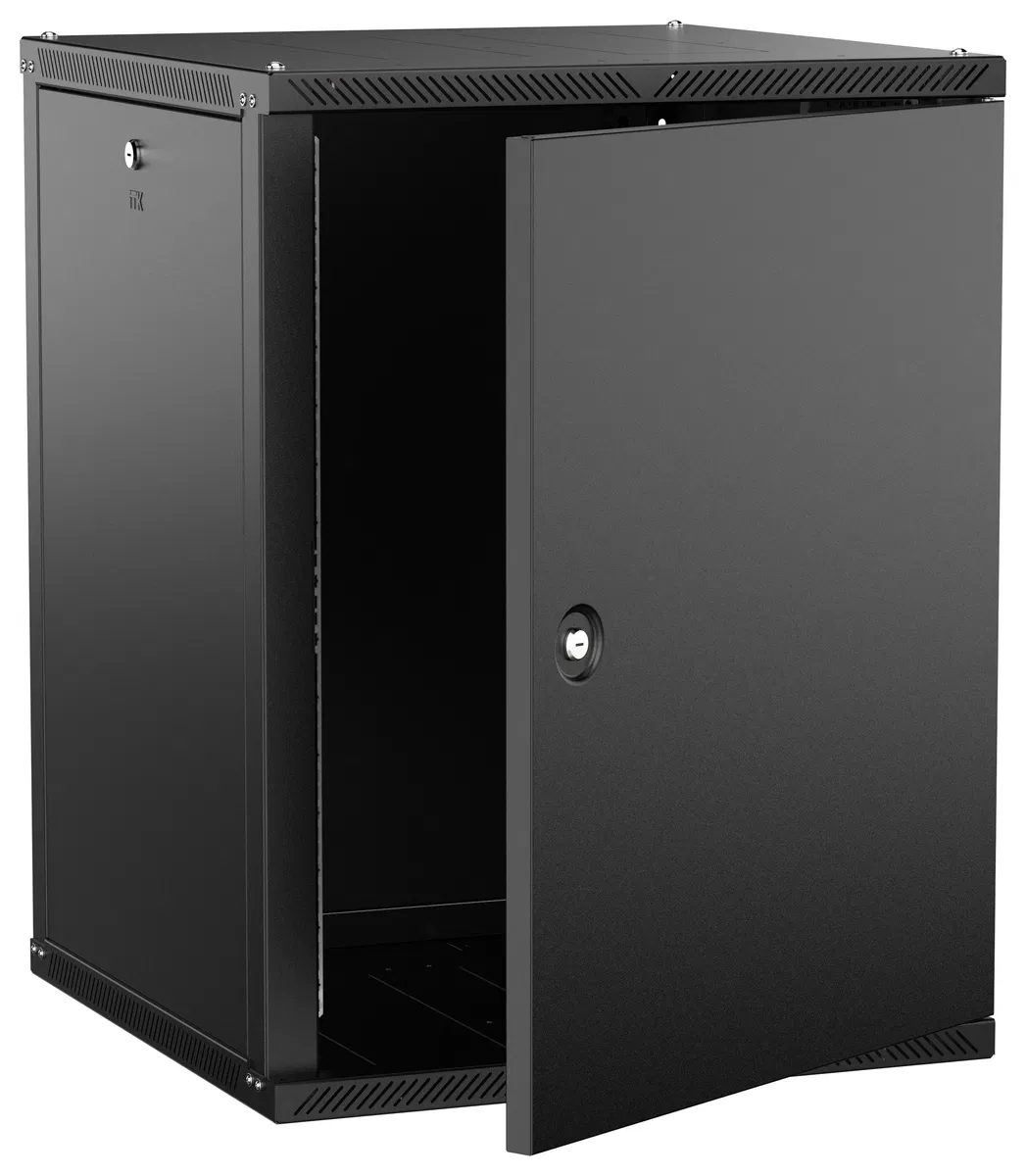 ITK LINEA W Шкаф настенный 15U 600х600мм дверь металл черный 2.0 LWR5-15U66-MF-2
