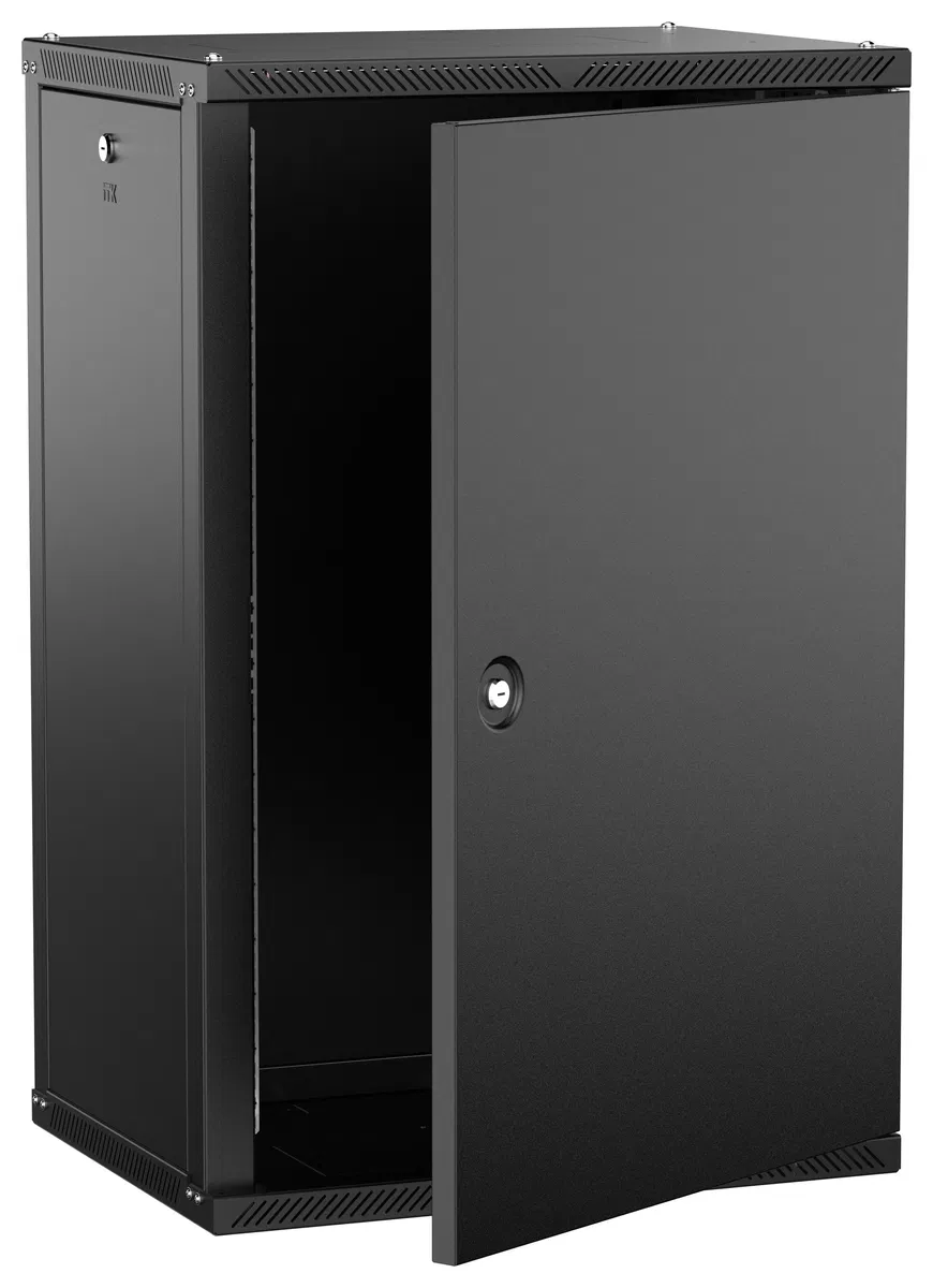 ITK LINEA W Шкаф настенный 18U 600х450мм дверь металл черный 2.0 LWR5-18U64-MF-2