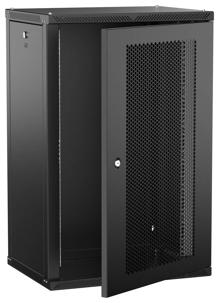 ITK LINEA W Шкаф настенный 18U 600х450мм дверь перфорированная черный 2.0 LWR5-18U64-PF-2